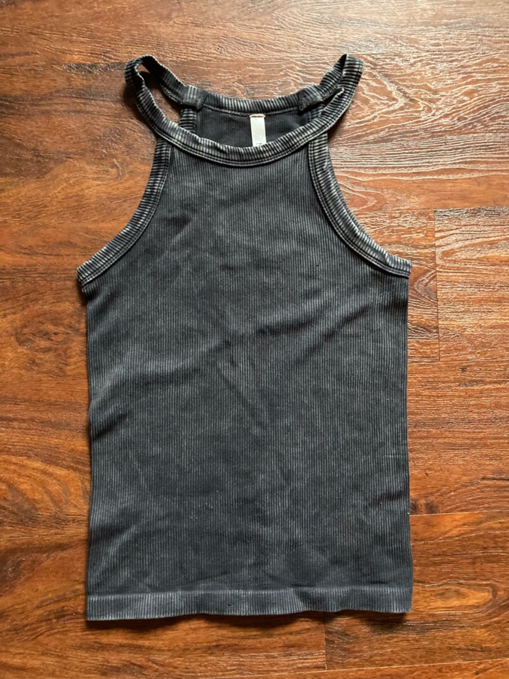 Nikibiki Charcoal Ribbed Tank Top